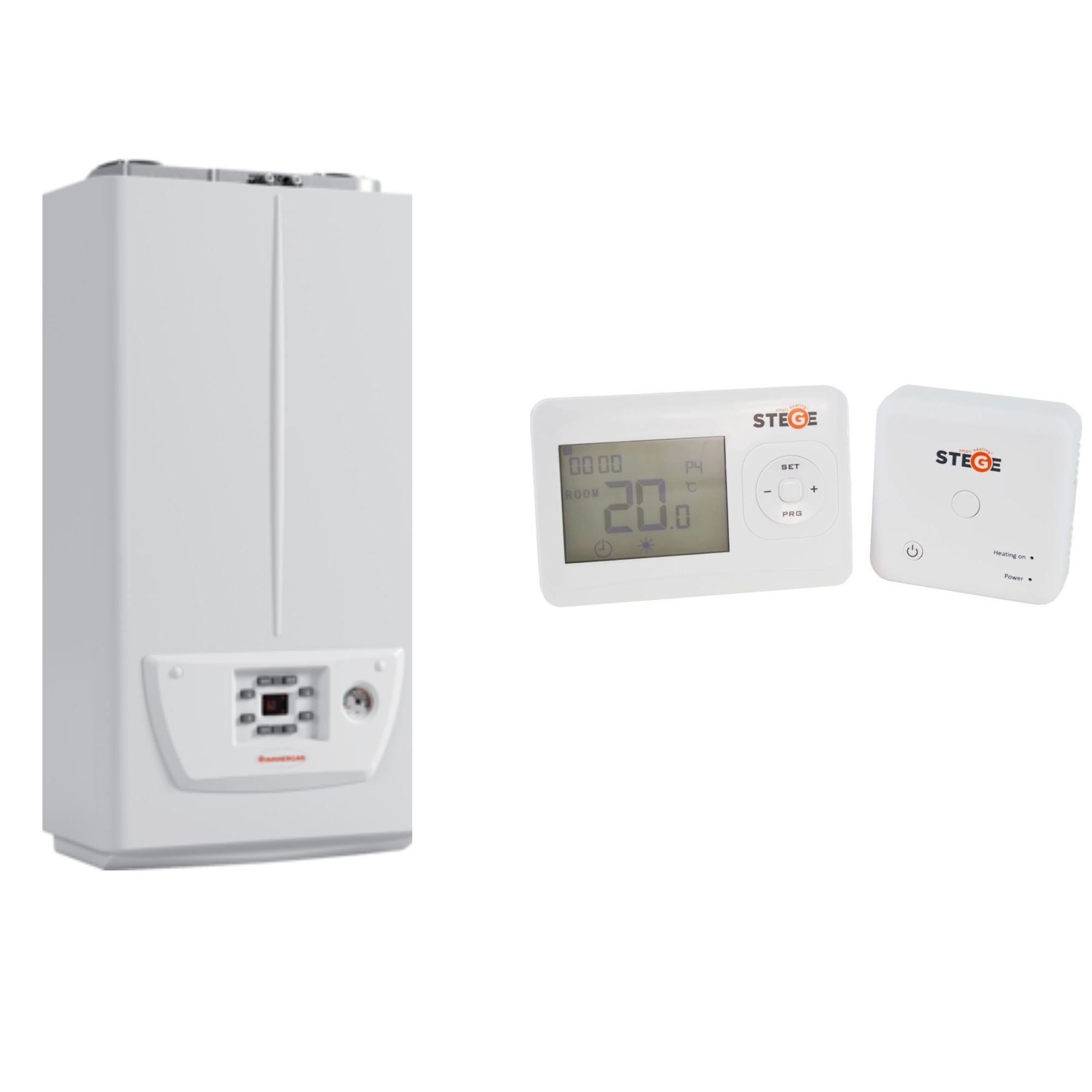 Pachet centrala termica IMMERGAS VICTRIX OMNIA 25, kit evacuare si termostat ambient STEGE WT 200 RF inclus